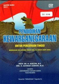 Image of Pendidikan Kewarganegaraan: Untuk Perguruan Tinggi berdasar SK Dirjen Dikti No.43/DIKTI/KEP/2006, edisi 2010