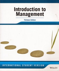 Introduction to management: International student version, 13th ed.