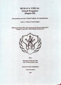 Image of Budaya Visual : Sebuah pengantar (Bagian III)