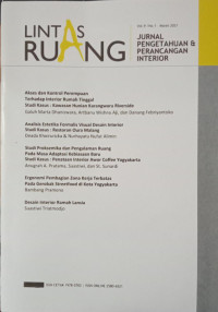 Lintas Ruang: Jurnal pengetahuan & perancangan interior