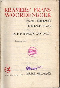 Kramer's Frans Woordeboek