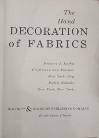 Image of The Hand Decoration of Fabrics