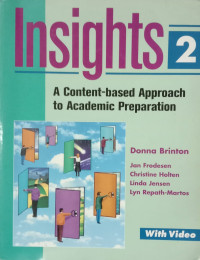 Image of Insights 2 : A Content - based Approach to Academic Preparation