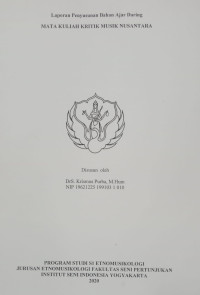 Image of Mata kuliah kritik musik nusantara :  Laporan penyusunan bahan ajar daring