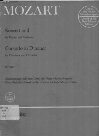Image of Konzert in d fur Klavier und Orchester