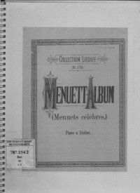 Menuett Album (Menuets Celebres) Piano & Violine