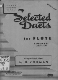 Selected Duets for Flute Volume II (Advanced)