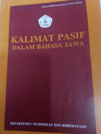 Kalimat Pasif dalam Bahasa Jawa