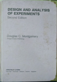 Design and analysis of experiments Second Edition