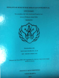 Image of Pengantar hukum hak kekayaan intelektual (edisi keempat) diterjemahkan dari buku intellectual property law