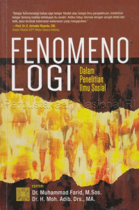 Fenomenologi : Dalam Penelitian Ilmu Sosial