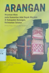 Arangan: Anyaman Khas Pada Komunitas Adat Dayak Meratus di Kabupaten Balangan, Kalimantan Selatan