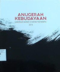 Anugerah Kebudayaan Gubernur Daerah Istimewa Yogyakarta 2018