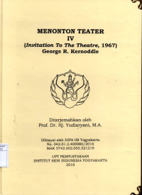 Menonton Teater IV (Invitation To The Theatre, 1967)