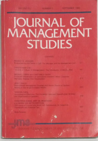 Image of Journal Of Management Studies