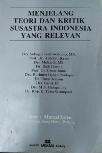 Image of Menjelang teori dan kritik susastra Indonesia yang relevan