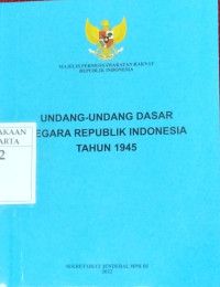 Image of Undang-undang Dasar Negara Republik Indonesia Tahun 1945