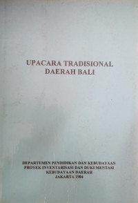 Image of Upacara Tradisional Daerah Bali
