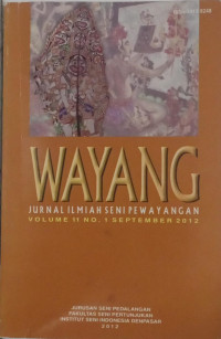 Image of Wayang : Jurnal Ilmiah Seni Pewayangan
