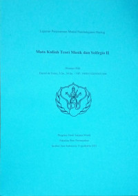 Mata kuliah teori musik dan selfegio II : Laporan penyusunan modul pembelajaran daring