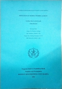 Penyusunan modul pembelajaran mata kuliah solfegio : Laporan pengembangan bahan ajar daring